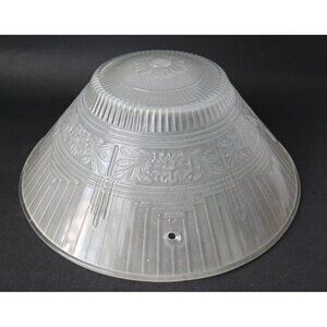 Vintage Ceiling Lamp Shade Frosted Embossed Design 1950's Light fixture